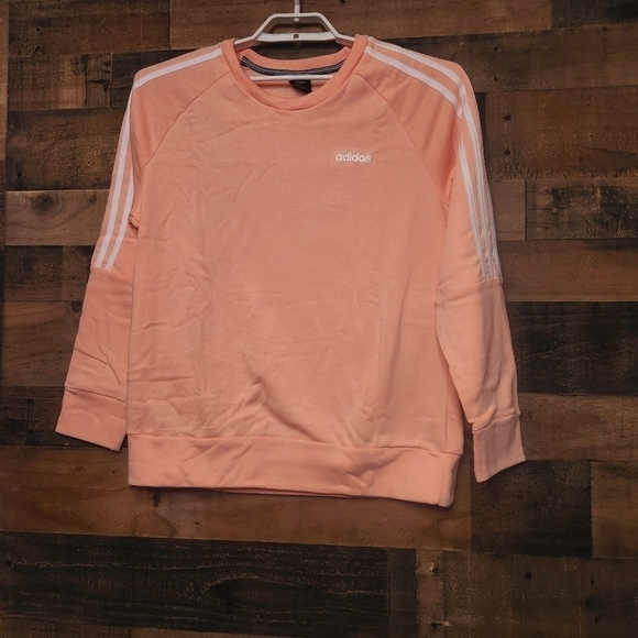 NEW ADIDAS ESSENTIALS 3-STRIPES WOMEN'S FLEECE SWEATSHIRT - Picture 3 of 8